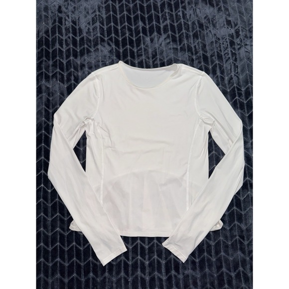 lululemon athletica Tops - Lululemon Women's White Look Ahead Run Long Sleeve Size 6